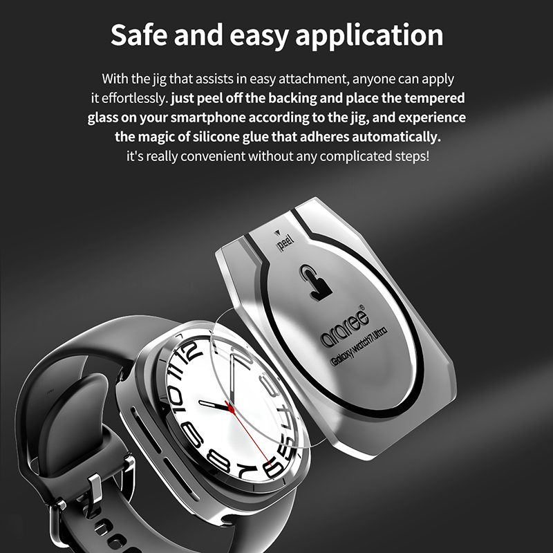 گلس شیشه ای ساعت هوشمند آراری مدل Core مناسب Galaxy Watch 7 Ultra 47mm پک دو عددی